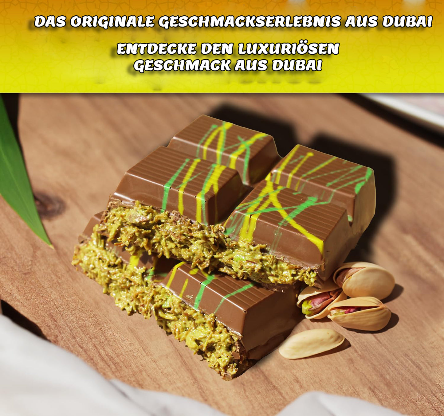 Dubai Schokolade ๐ผ๐ฟ๐ถ๐ด๐ถ๐ป๐ฎ๐น๐ฒ ๐๐ฟ๐, ๐ฟ๐ฒ๐ถ๐ฐ๐ต๐น๐ถ๐ฐ๐ต ๐ด๐ฒ๐ณรผ๐น๐น๐ - mit Pistaziencreme & Kadayif (Kunafeh) - 100g